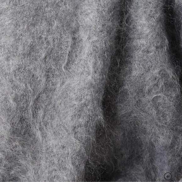 J. Crew Gray Brushed Cashmere Relaxed Oversized Crewneck Sweater - Picture 2 of 8